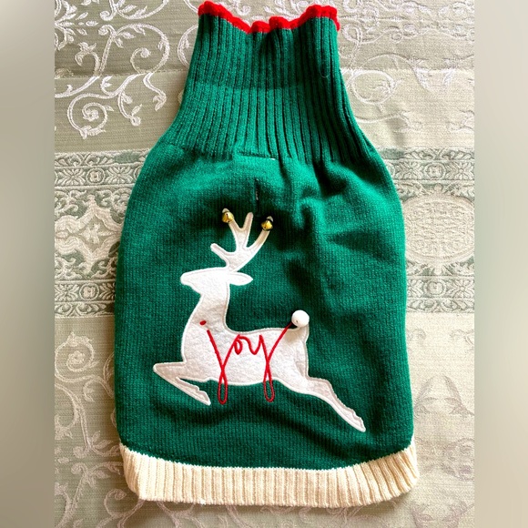 CHRISTMAS 🎄 ELLEN DEGENERES GREEN 🐶 DOG 🐶 SWEATER SIZE MEDIUM 🌟EUC🌟 - Picture 1 of 6